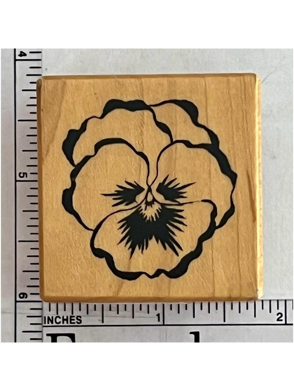 PSX Pansy Flower Wood Mounted Rubber Stamp Botanical Craft Scrapbooking